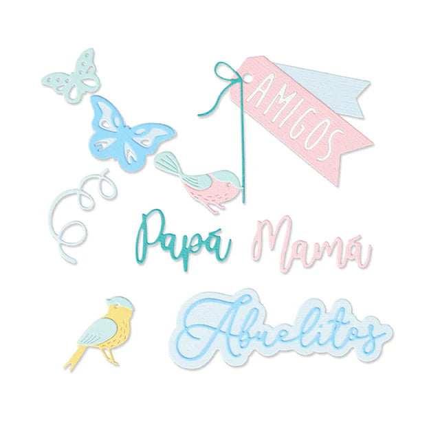 MATRIZ-TROQUEL THINLITS FAMILIA EN ESPAÑOL SIZZIX