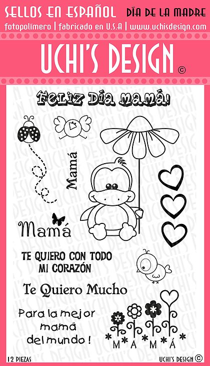 TIMBRES DE SILICONA TEMÁTICOS UCHI'S DESIGN