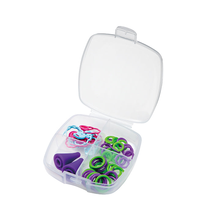 SET INICIAL DE ACCESORIOS PARA TEJER EN CAJA ORGANIZADOR CLOVER