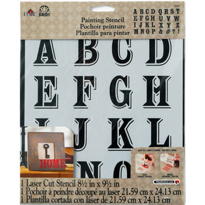 STENCIL ALPHABET  FOLK ART