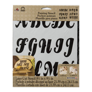 STENCIL ALPHABET  FOLK ART